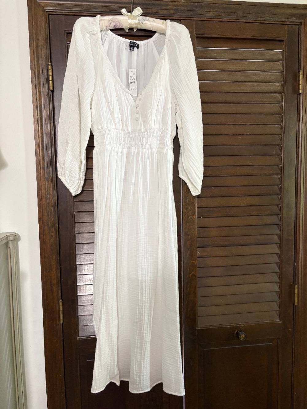 White J. Crew cotton dress